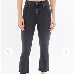 Dark grey crop flare jeans from urban outfitters